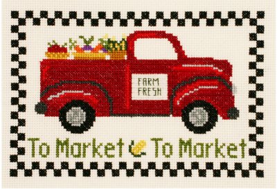 click here to view larger image of To Market To Market (counted cross stitch kit)