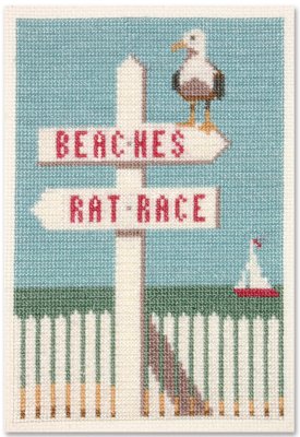 click here to view larger image of Beaches / Rat Race (counted cross stitch kit)