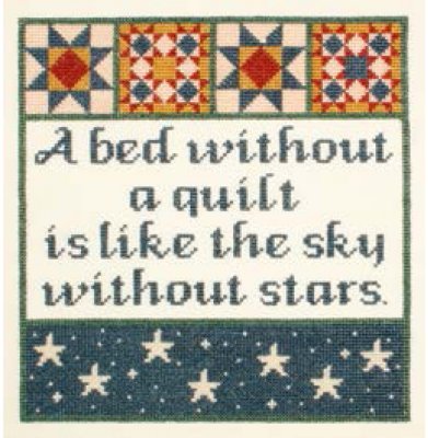 click here to view larger image of Without A Quilt (counted cross stitch kit)