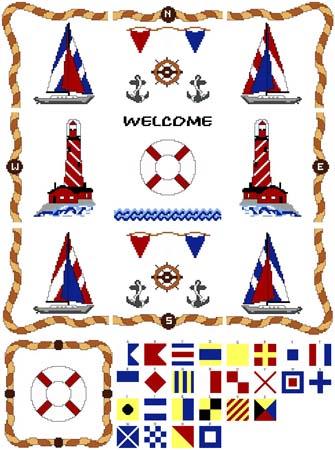 click here to view larger image of Needle Block Wonders 05 - Nautical (chart)