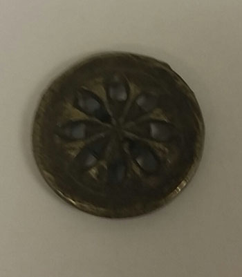 click here to view larger image of Olde Brass Button - Pinwheel (buttons)