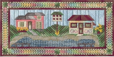 click here to view larger image of Two Houses On The Shore (counted canvas chart)