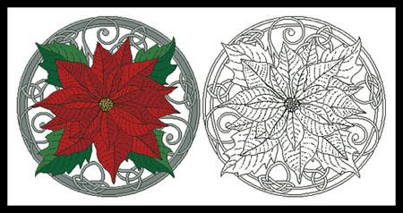 click here to view larger image of Poinsettia and Keltic Knots  (Rosiland Solomon) (chart)