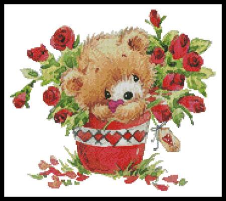 click here to view larger image of Teddy With Roses  (Lena Faenkova) (chart)