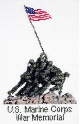 click here to view larger image of US Marine Corps War Memorial (counted cross stitch kit)