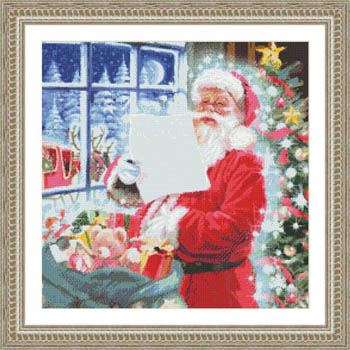 click here to view larger image of Santa Checking His List (chart)
