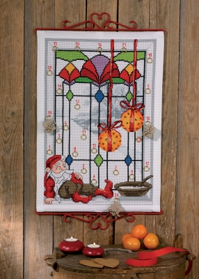 click here to view larger image of Elf In Window Advent Calendar (chart)