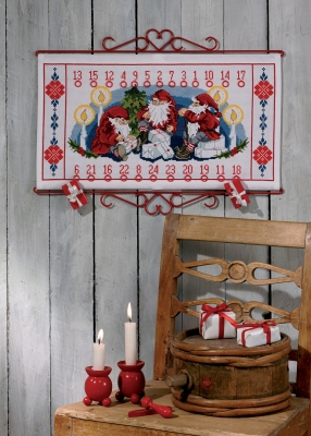 click here to view larger image of Elfs / Gifts Advent Calendar (counted cross stitch kit)