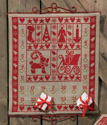 click here to view larger image of Christmas Spirit Advent Calendar (counted cross stitch kit)