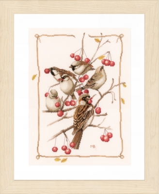 click here to view larger image of Sparrows and Currant - Marjolein Bastin (counted cross stitch kit)