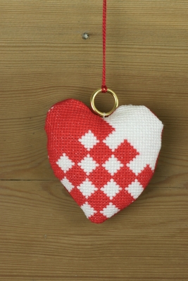 click here to view larger image of Woven Heart Ornament (counted cross stitch kit)