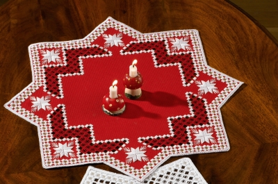 click here to view larger image of Hardanger Table Topper (Hardanger and Cut Work)