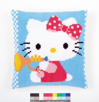 click here to view larger image of Hello Kitty Trumpet Cushion (needlepoint)