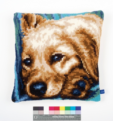click here to view larger image of Dog Cushion (needlepoint)