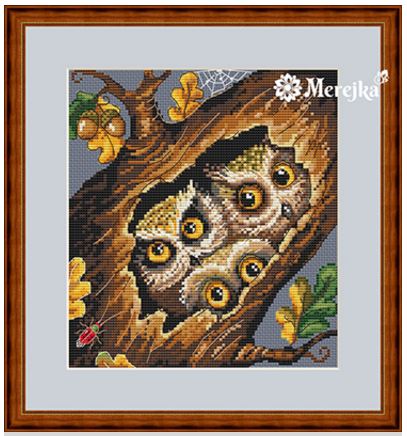 click here to view larger image of Owls (counted cross stitch kit)