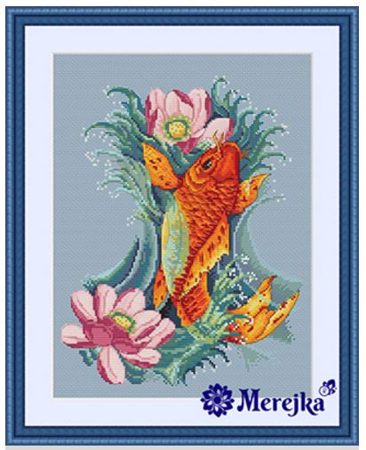 click here to view larger image of Golden Koi (counted cross stitch kit)