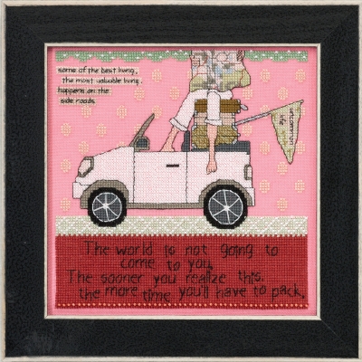 click here to view larger image of Time To Pack - Curly Girl (counted cross stitch kit)