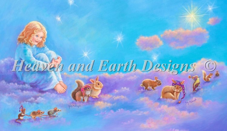 click here to view larger image of Girl And Animals In Clouds (chart)