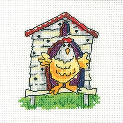 click here to view larger image of Hen House - Simply Heritage Cards (set of 3) (counted cross stitch kit)