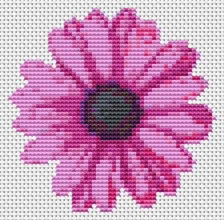 click here to view larger image of Flower Series - Purple Gerbera (chart)