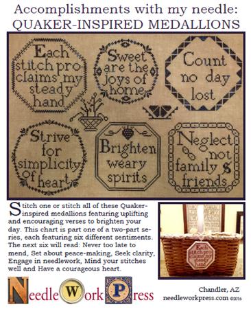 click here to view larger image of Quaker-Inspired Medallions (chart)