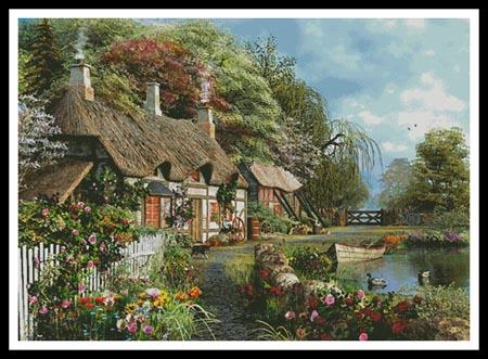 click here to view larger image of Riverside Home In Bloom - Large  (Dominic Davison) (chart)