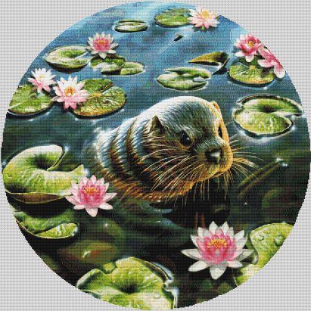 click here to view larger image of Otter In Water Lilies (chart)