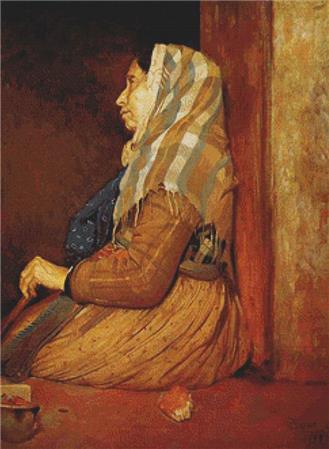 click here to view larger image of Roman Begger Woman, A  (Edgar Degas) (chart)