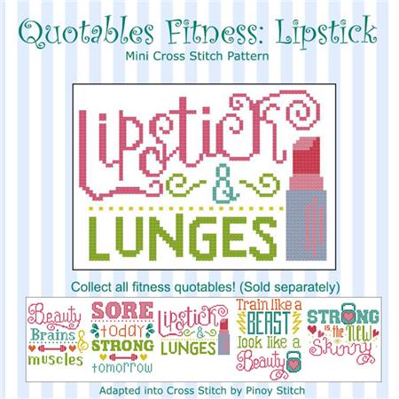 click here to view larger image of Quotables Fitness - Lipstick (chart)