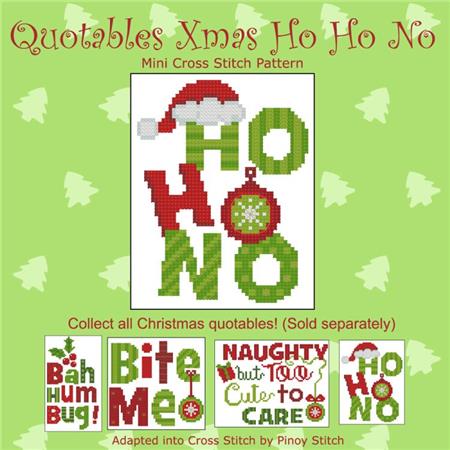 click here to view larger image of Quotables Christmas - Ho Ho No (chart)