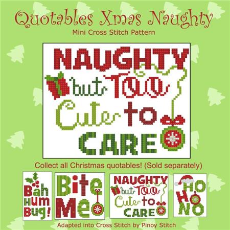 click here to view larger image of Quotables Christmas - Naughty (chart)