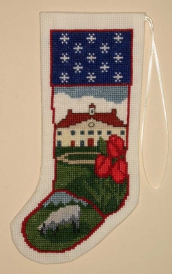 click here to view larger image of Mount Vernon Stocking Ornament (counted cross stitch kit)