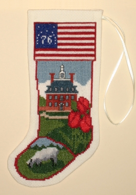 click here to view larger image of Historic Williamsburg Governors Palace Stocking Ornament (counted cross stitch kit)