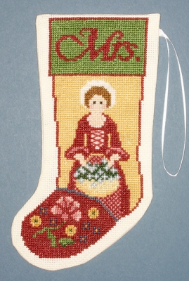 click here to view larger image of Mrs Colonial Stocking Ornament (counted cross stitch kit)