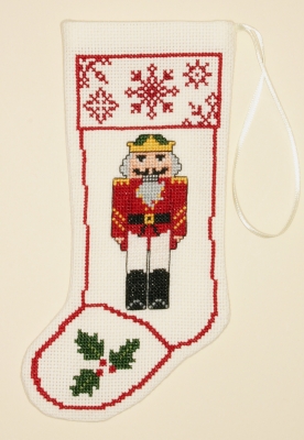 click here to view larger image of Nutcracker Stocking Ornament (counted cross stitch kit)