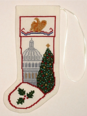 click here to view larger image of National Christmas Tree Stocking Ornament (counted cross stitch kit)