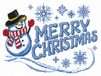 click here to view larger image of Merry Christmas Snowman (chart)
