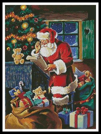 click here to view larger image of Santa Checking The List  (Hazel Bardon) (chart)