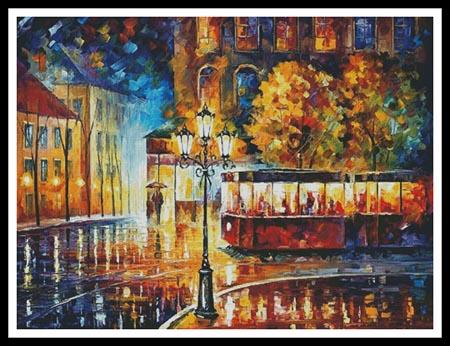 click here to view larger image of Night Trolley (Large)  (Leonid Afremov) (chart)