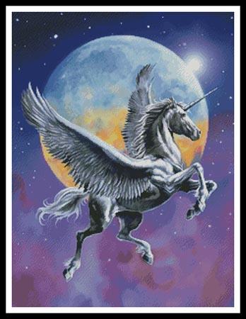 click here to view larger image of Winged Unicorn In Moonlight  (Lorenzo Tempesta) (chart)