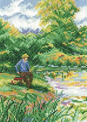 click here to view larger image of Days Fishing, A - Memories (Aida) (counted cross stitch kit)