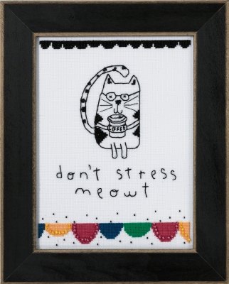 click here to view larger image of Dont Stress Meowt - Amylee Weeks (counted cross stitch kit)