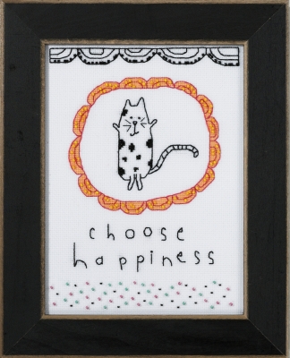click here to view larger image of Choose Happiness - Amylee Weeks (counted cross stitch kit)