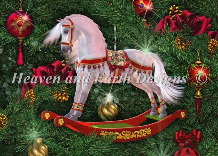 click here to view larger image of Mini Christmas Rocking Horse (chart)