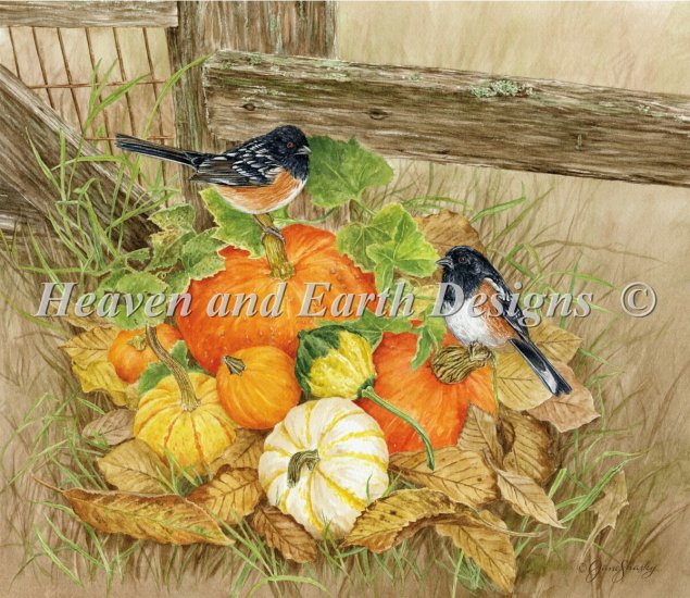 click here to view larger image of Pumpkins and Towhees (chart)