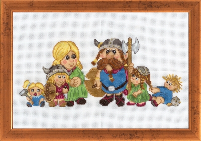 click here to view larger image of Viking Family (counted cross stitch kit)