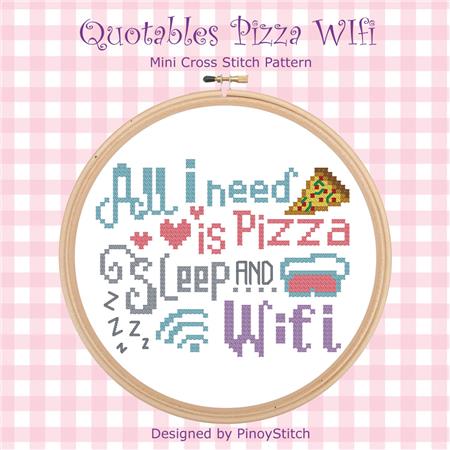 click here to view larger image of Quotables Pizza Sleep and Wifi (chart)