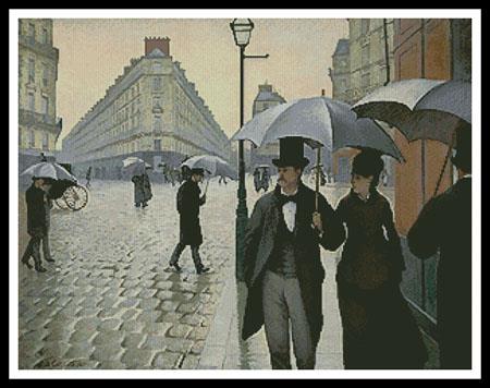 click here to view larger image of Paris Street Rainy Day (Large)  (Gustave Caillebotte) (chart)
