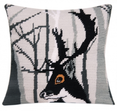 click here to view larger image of Hugo (Deer) Cushion (needlepoint)