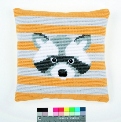 click here to view larger image of Walter (Raccoon) Cushion (needlepoint)